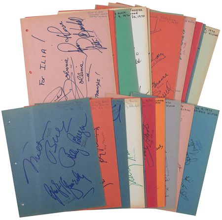 Lot #1004 Entertainers: Astounding early 1970s autograph book including Hayworth, Reagan, Murphy, and Streisand - Image 1