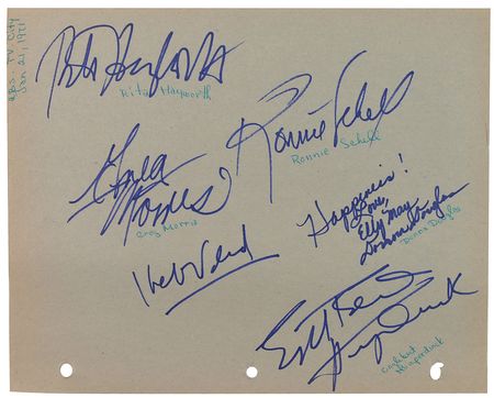 Lot #1004 Entertainers: Astounding early 1970s autograph book including Hayworth, Reagan, Murphy, and Streisand - Image 3