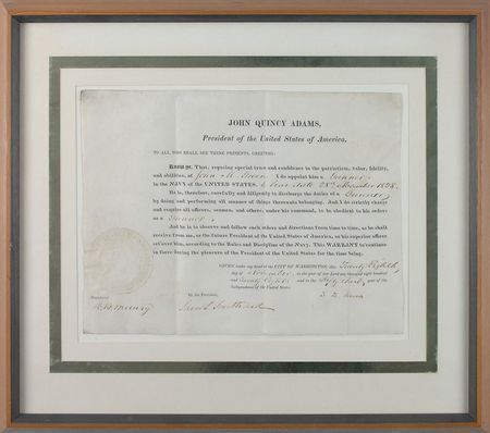 Lot #13 John Quincy Adams Signed Document