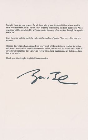 Lot #111 George W. Bush: Bush?s stirring 9/11 address to the country - Image 2