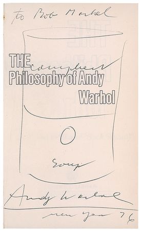 Lot #601 Andy Warhol: A particularly large and identified 1976 sketch of his iconic soup can - Image 1