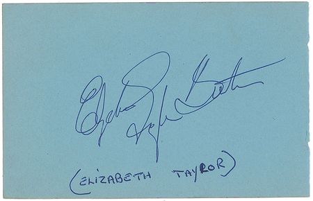 Lot #1050 Elizabeth Taylor and Richard Burton Signatures - Image 1