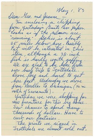Lot #613 Carl Barks Handwritten Letter Signed - Image 1