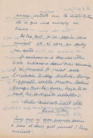Lot #1119 Rene Clair - Image 2