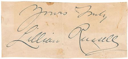 Lot #1374 Lillian Russell Signed Photograph and Signature - Image 1