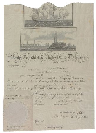 Lot #21 Zachary Taylor: Rare unissued Taylor