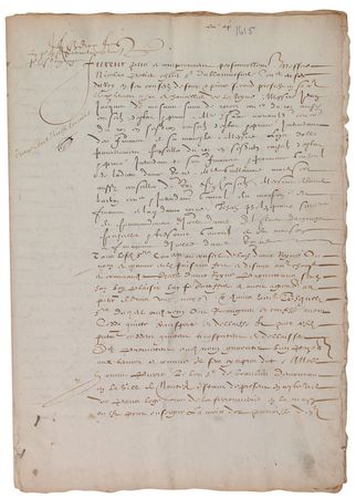 Lot #193 Marie de Medici: Lengthy document from the Queen Regent - Image 1