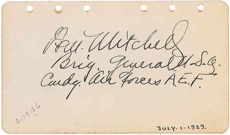 Lot #351 Military: Exceptional 1929 military collection, highlighted by MacArthur, Togo, Pershing and Mitchell - Image 4