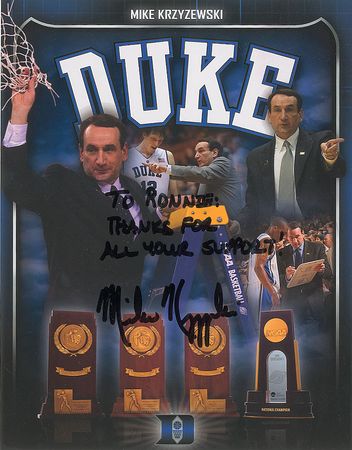 Lot #1465 Mike Krzyzewski Signed Photographs - Image 2