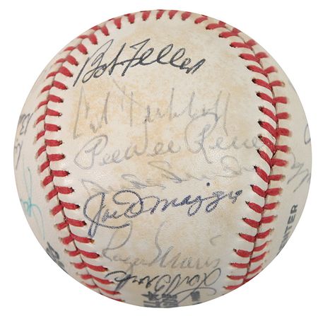 Lot #1381 Baseball Stars and Hall of Famers Baseball - Image 1