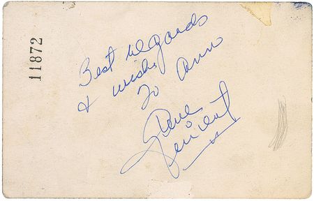 Lot #982 Gene Vincent Signature - Image 1