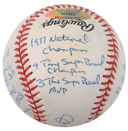Lot #1477 Joe Montana Baseball - Image 5