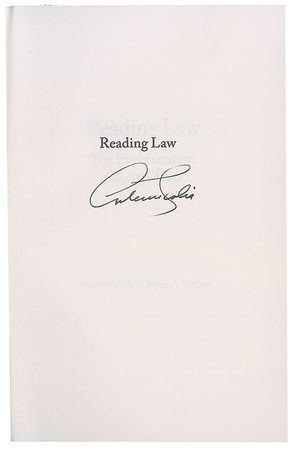 Lot #326 Supreme Court: Antonin Scalia Book - Image 1