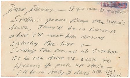 Lot #490 Jack Kerouac: The renowned beat poet pens an original haiku on a letter to his psychiatrist - Image 1