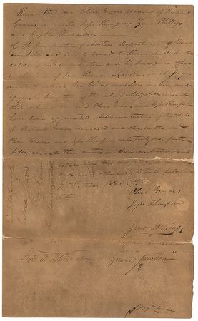 Lot #114 Alamo: Slavery: The Alamo?s chief engineer and Jim Bowie?s messenger to theMexican forces sign as witnesses regarding an estate and slaves - Image 2