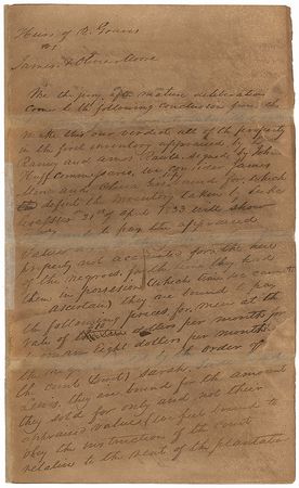 Lot #123 David G. Burnet Signed Document - Image 1