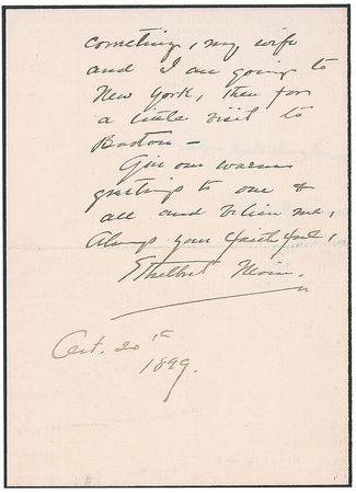 Lot #674 Ethelbert Nevin Handwritten Letter Signed - Image 2