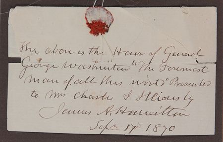 Lot #4 George Washington: Lock of Washington’s hair originally presented to his first Secretary of State, Alexander Hamilton - Image 2