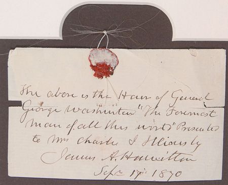 Lot #4 George Washington: Lock of Washington’s hair originally presented to his first Secretary of State, Alexander Hamilton - Image 4