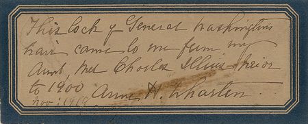 Lot #4 George Washington: Lock of Washington’s hair originally presented to his first Secretary of State, Alexander Hamilton - Image 5