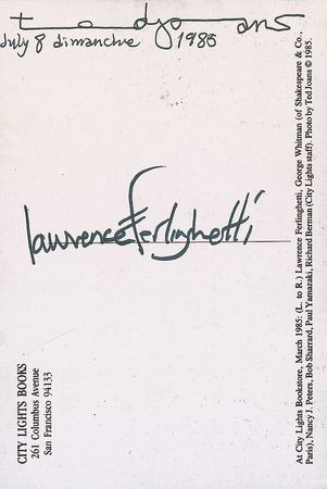 Lot #545 Lawrence Ferlinghetti - Image 1