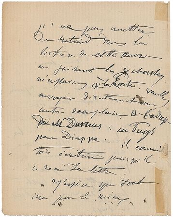 Lot #471 Jean-Baptiste Carpeaux Handwritten Letter Signed - Image 2