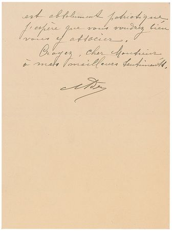 Lot #390 Clement Ader: The French inventor of the airplane writes to an aviation journalist - Image 2