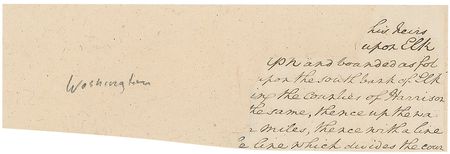 Lot #3 George Washington: Beautifully penned