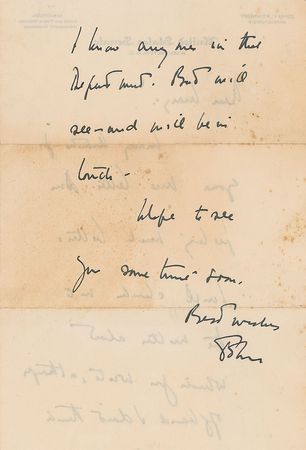 Lot #80 John F. Kennedy: In a scarce handwritten letter, a convalescing JFK looks to aid a constituent - Image 2
