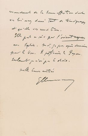 Lot #251 Georges Clemenceau Handwritten Letter Signed - Image 2