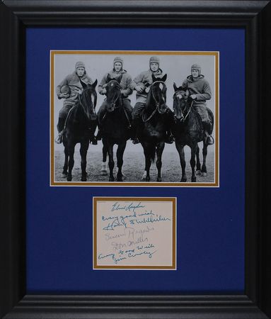 Lot #1387 Four Horsemen: Fully signed by Rockne?s exceptional 1924 backfield - Image 1