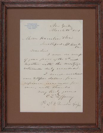 Lot #220 Charles L. Tiffany Handwritten Letter Signed - Image 2
