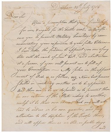 Lot #359 John Sullivan: The general-turned-politician selects an aide and gives him his instructions - Image 1