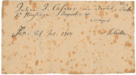 Lot #785 Friedrich Schiller: In over 30 years, the first Schiller we have offered - Image 1