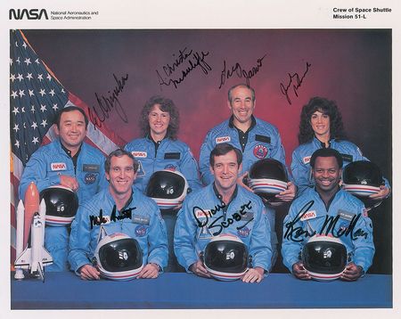 Lot #642 Challenger: Superlative NASA portrait of the tragic Challenger crew - Image 1