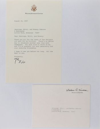 Lot #168 Bill Clinton: ?There?s no better way to celebrate another year than with champagne? - Image 3