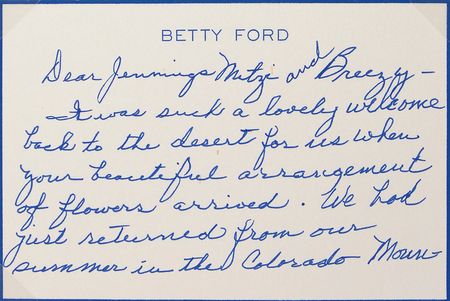Lot #148 Gerald and Betty Ford: “The flower arrangement was gorgeous and the champagne magnificent” - Image 2