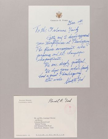 Lot #148 Gerald and Betty Ford: “The flower arrangement was gorgeous and the champagne magnificent” - Image 4