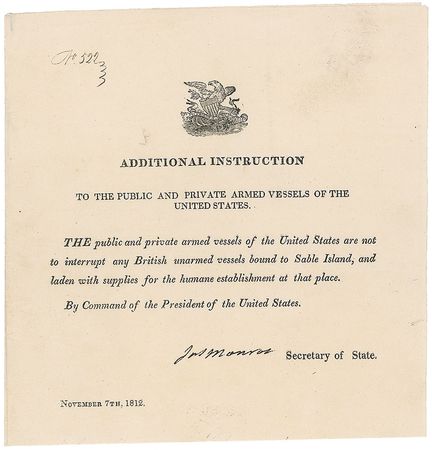 Lot #11 James Monroe: At the start of the War of