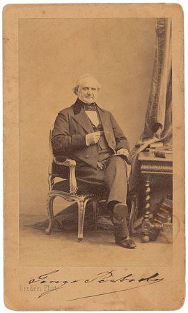 Lot #427 George Peabody Signed Photograph - Image 1