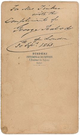 Lot #427 George Peabody Signed Photograph - Image 2