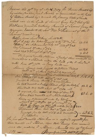 Lot #293 Roger Griswold Signed Document - Image 1