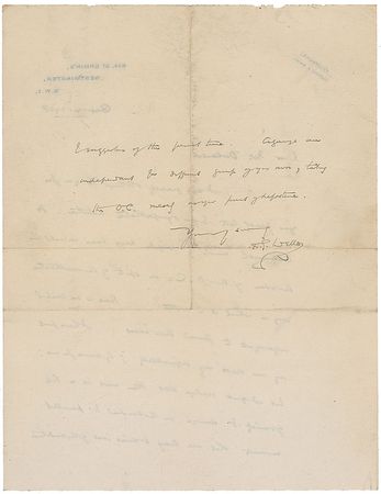 Lot #797 H. G. Wells: “A considerable number of people have been interested in the idea of the O.C. in spite of the unattractive way in which it is written” - Image 2