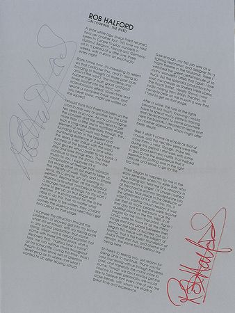 Lot #1123 Judas Priest Program - Image 1