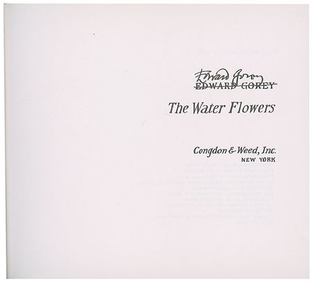 Lot #813 Edward Gorey Book - Image 1