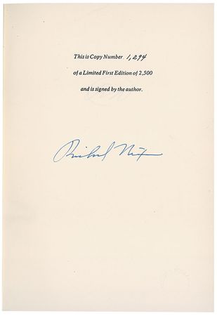 Lot #136 Richard Nixon Book - Image 1