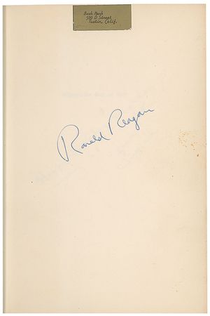 Lot #157 Ronald Reagan Book - Image 1