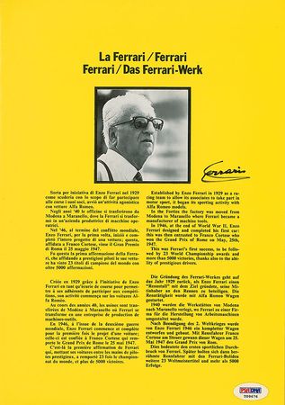 Lot #1592 Enzo Ferrari Brochure - Image 1