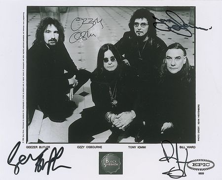Lot #1023 Black Sabbath Signed Photograph - Image 1