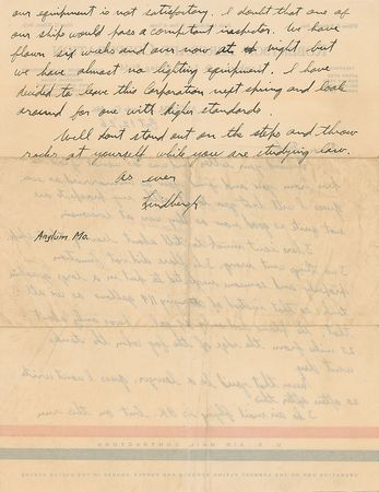 Lot #658 Charles Lindbergh: The young aviator elucidates his third headline-grabbing escape from a faulty plane: “I was only about 25 miles from the edge of the fog when the tanks went dry” - Image 2